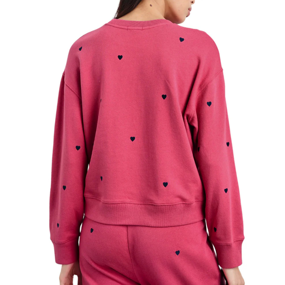 Rails Ramona Sweatshirt Pullover Crew Neck Pink Midnight Hearts Medium - Picture 2 of 8